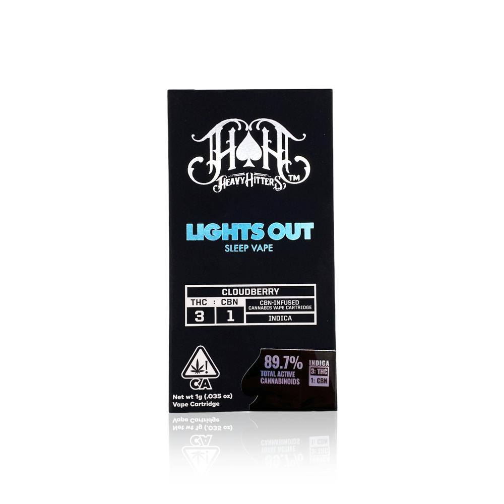 Cloudberry Lights Out CBN Sleep Vape Heavy Hitters Cartridge