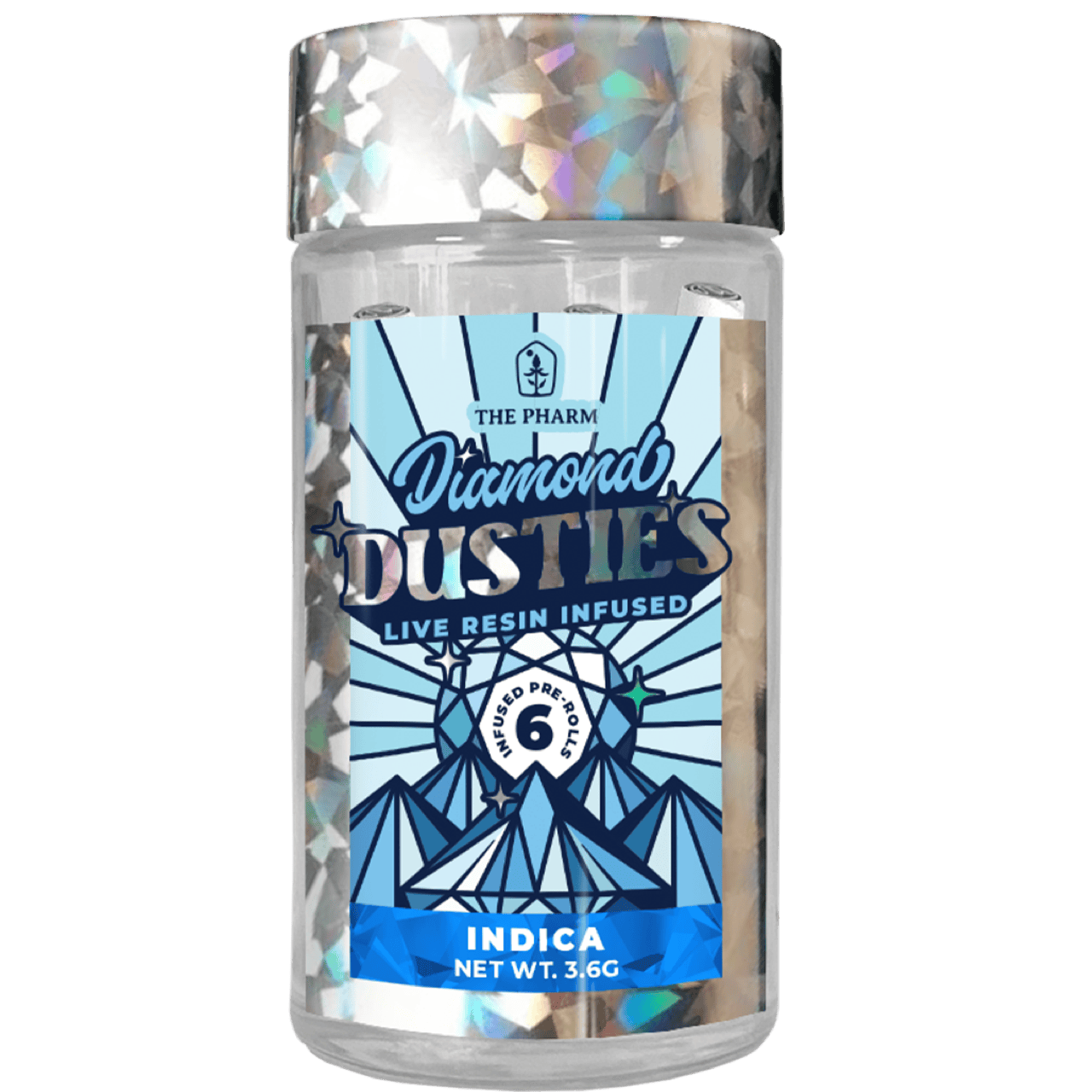 Dusties - Diamond Infused Prerolls 6pk - Sapphire (I) (3.6g)