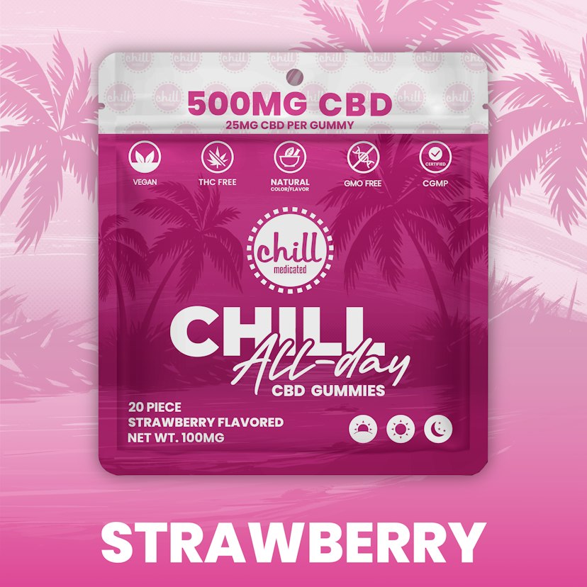 Chill Medicated CBD All Day Gummies | Strawberry