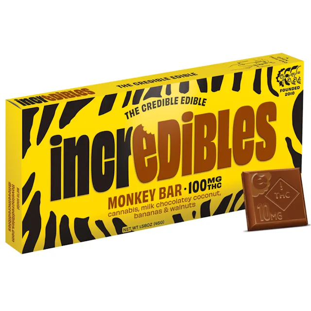 Incredibles Chocolate Monkey Bar 100mg (hybrid, chocolates, 2.8g)