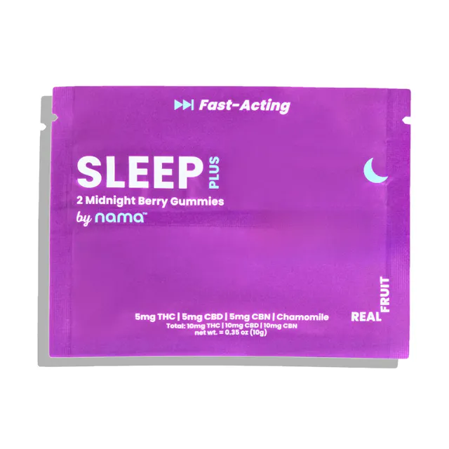 Nama Gummies Sleep Midnight Berry 1 THC : 1 CBD : 1 CBN 2pk/10mg (indica, 0.28g)