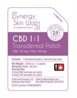 Synergy Transdermal Patch 1 1 THC CBD Hippy Trip