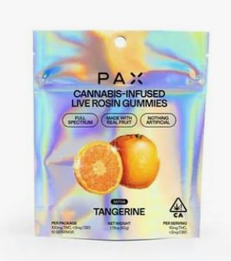 Product PAX - Tangerine - Live Rosin Gummies - 10pk
