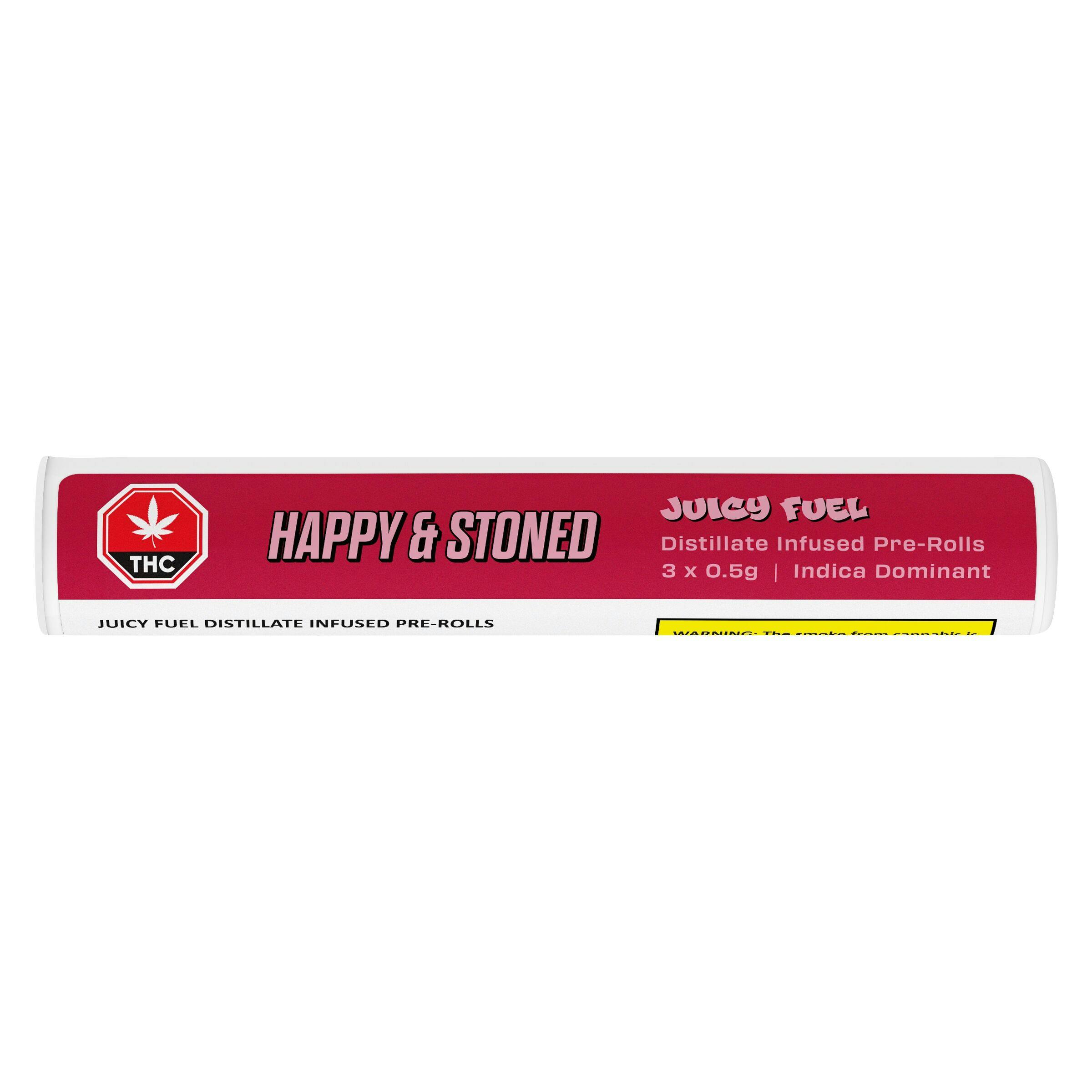 Happy & stoned - juicy fuel distillate infused prjs - 3x0. 5g