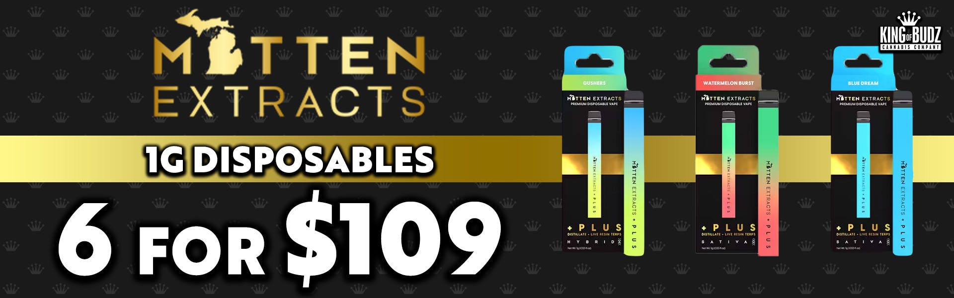 Mitten Extracts - 1g Disposables - 6/$109