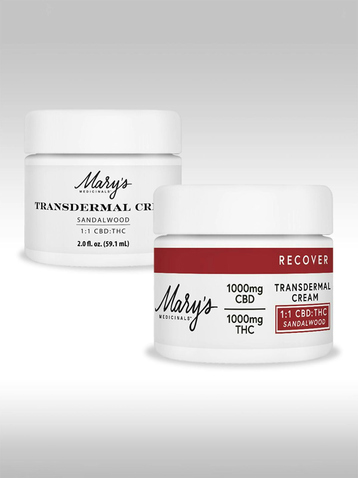 Mary's Medicinals MARYS MEDICINALS | SANDALWOOD | TRANSDERMAL CREAM-RESTORE | 2OZ CBD : THC — TOPICALS