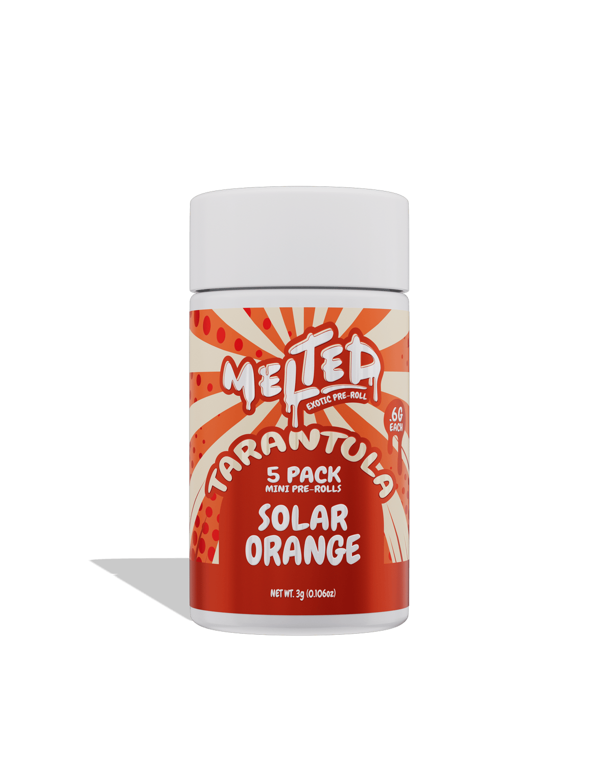 Product: Melted | Tarantula Pre-Roll 5-Pack - 3g - Solar Orange