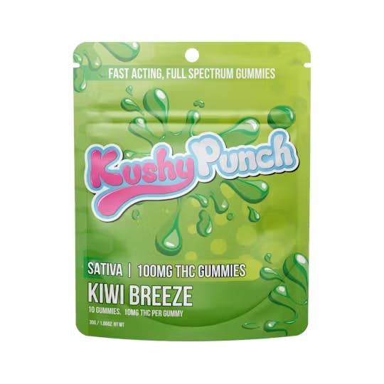 Kiwi Breeze Gummies • 10 Pack 100mg by Kushy Punch | Buy Online