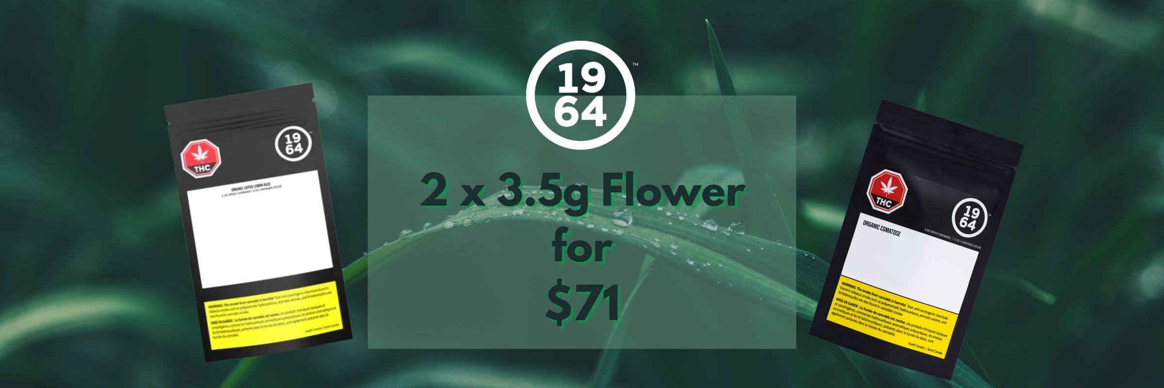2 x 3.5g 1964 Flower for $71