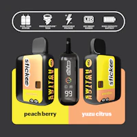 Stickee 4G Switch | Peach Berry + Yuzu Citrus | Live Resin x Diamonds - product image at King of Budz