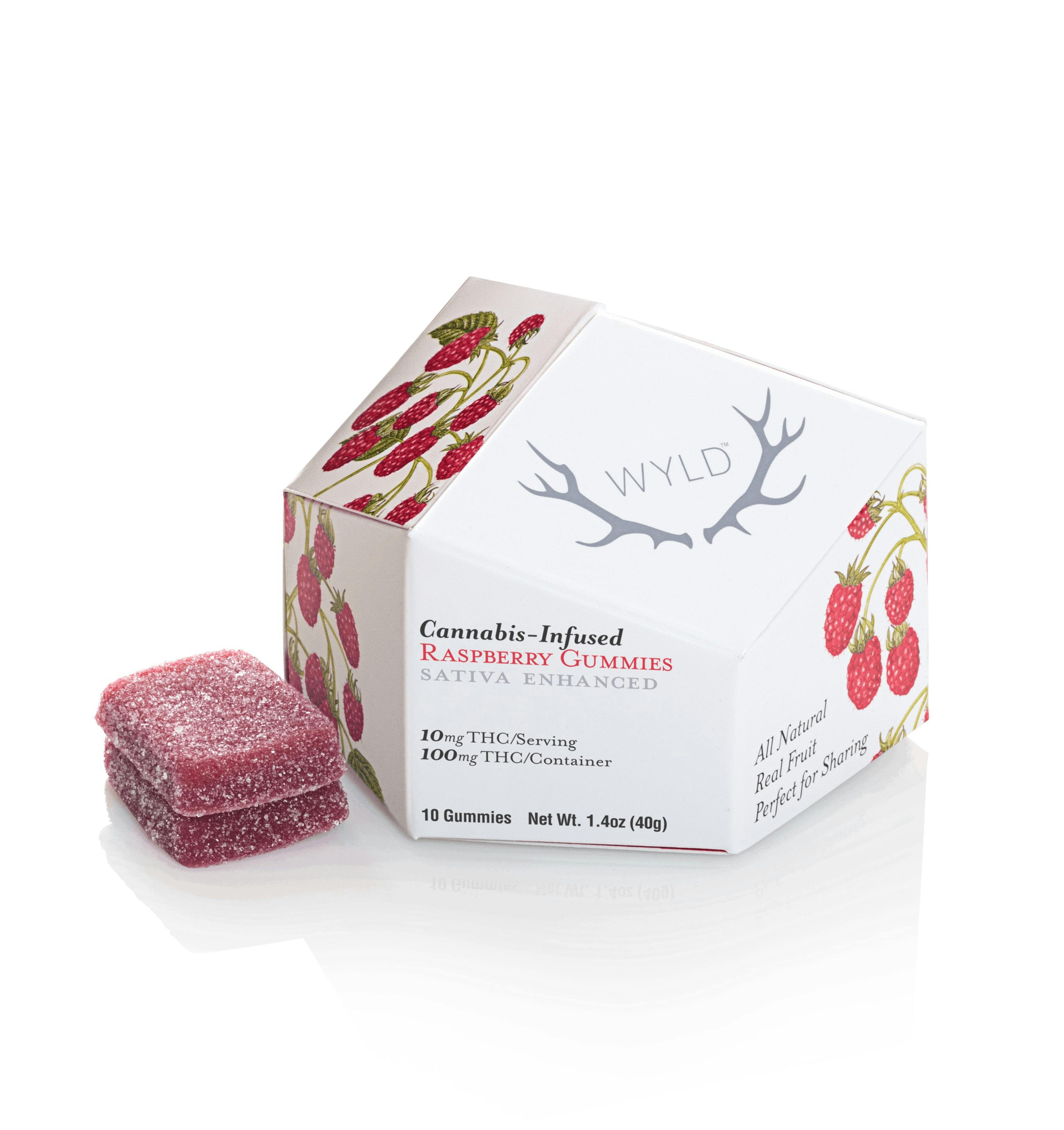 Raspberry Gummies 100mg 10pk