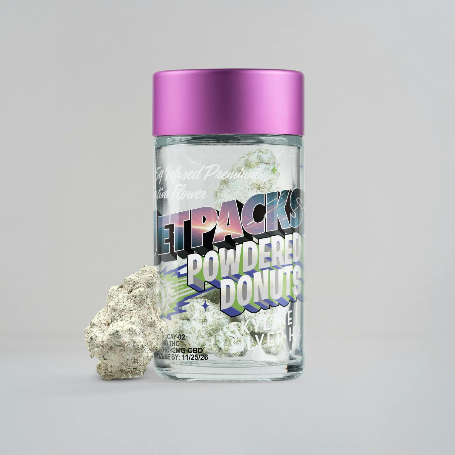 Jetpacks Powdered Donuts - Skyline Silver Haze Diamond Infused