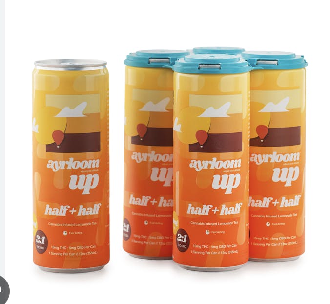 Ayrloom | Half & Half Lemonade 12oz 4pack | 10mg