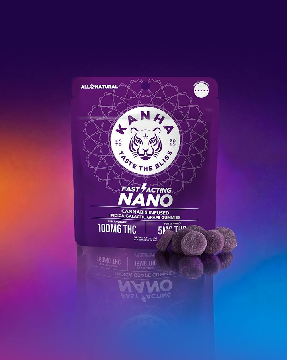 Product Galactic Grape Nano Gummies 10-pack