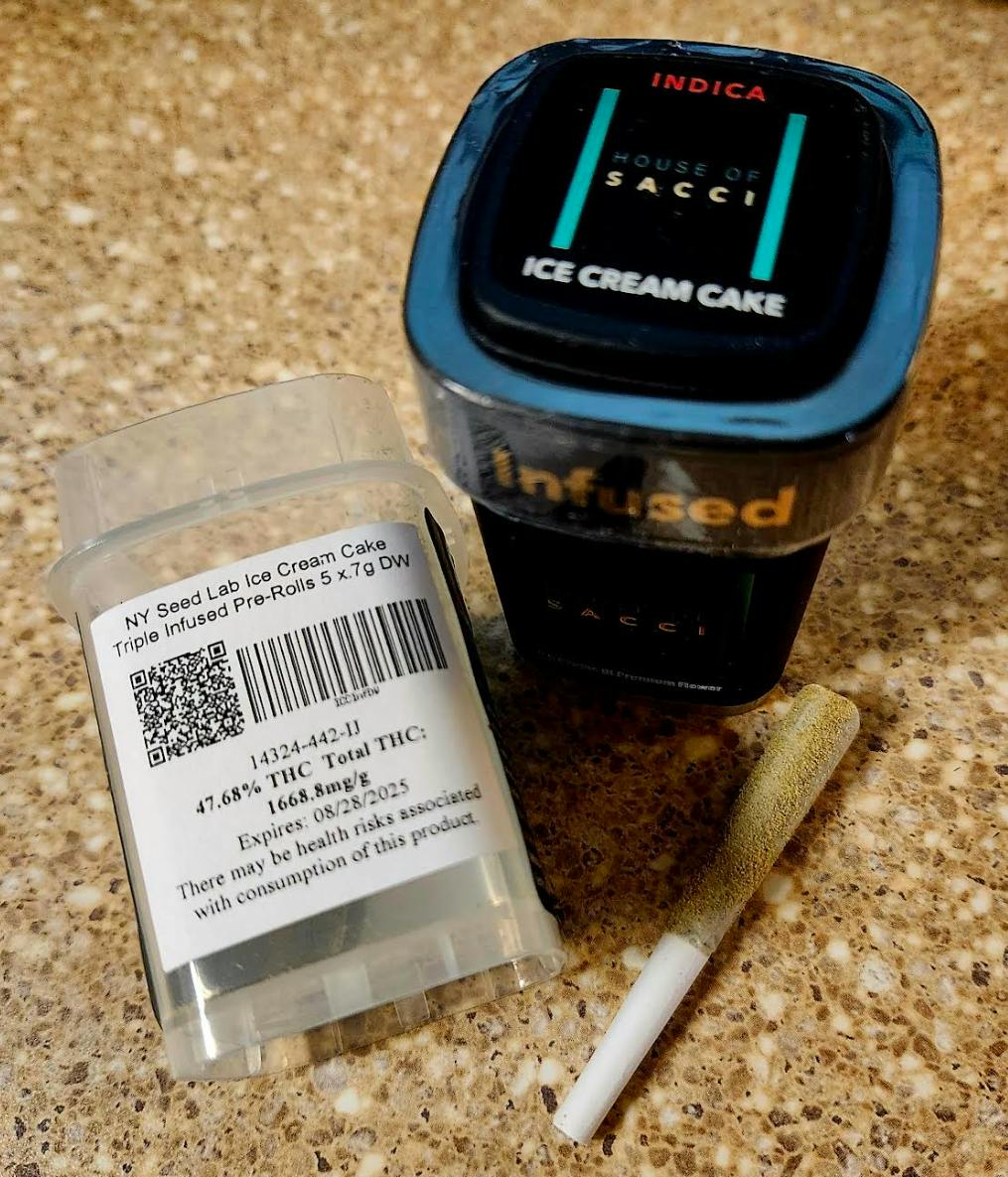 Ice Cream Cake | 5pk | Infused Pre roll Indica | House Of Sacci