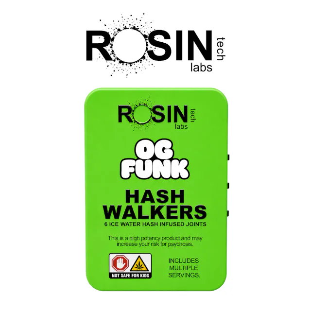 Rosin Tech Labs Hash Walkers OG Funk 6pk/3g (indica, infused pre roll packs)