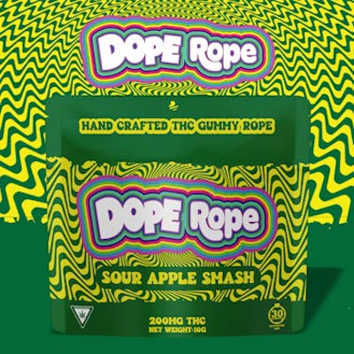 Dope Rope - 200mg Gummies - Sour Apple Smash