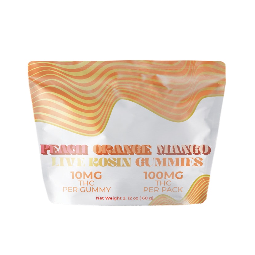 Tru Infusion Edibles: Live Rosin Peach Orange Mango (ID) 100mg