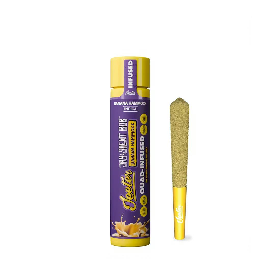 Jeeter x Jay & Silent Bob - 1g Quad Infused Preroll - Banana Hammcok