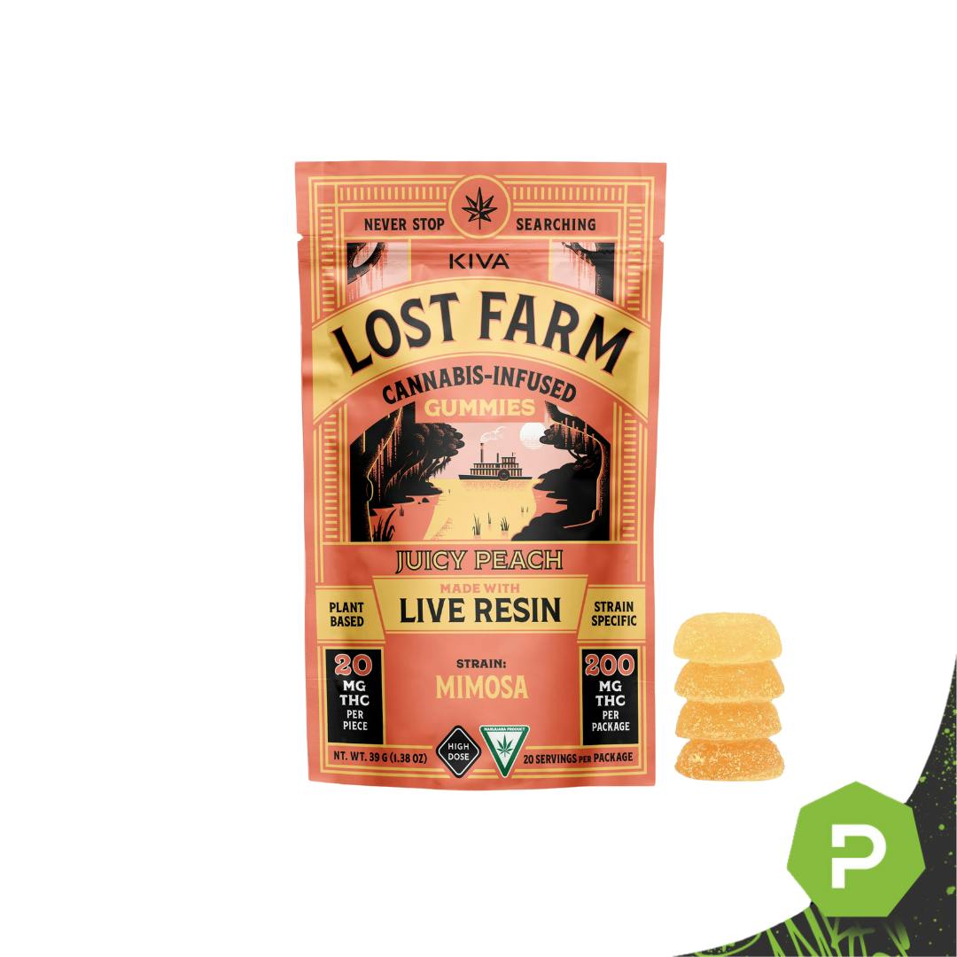 Lost Farm Lost Farm Juicy Peach x Mimosa Live Resin Gummies [10pk