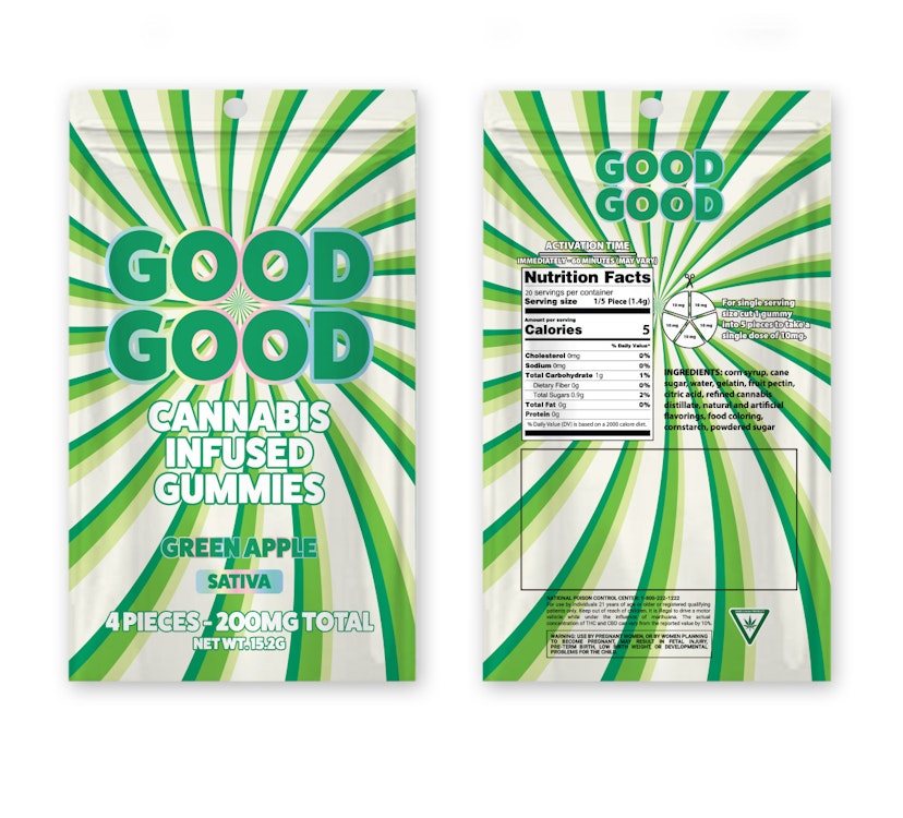 Good Good | Gummies - 200mg - Green Apple
