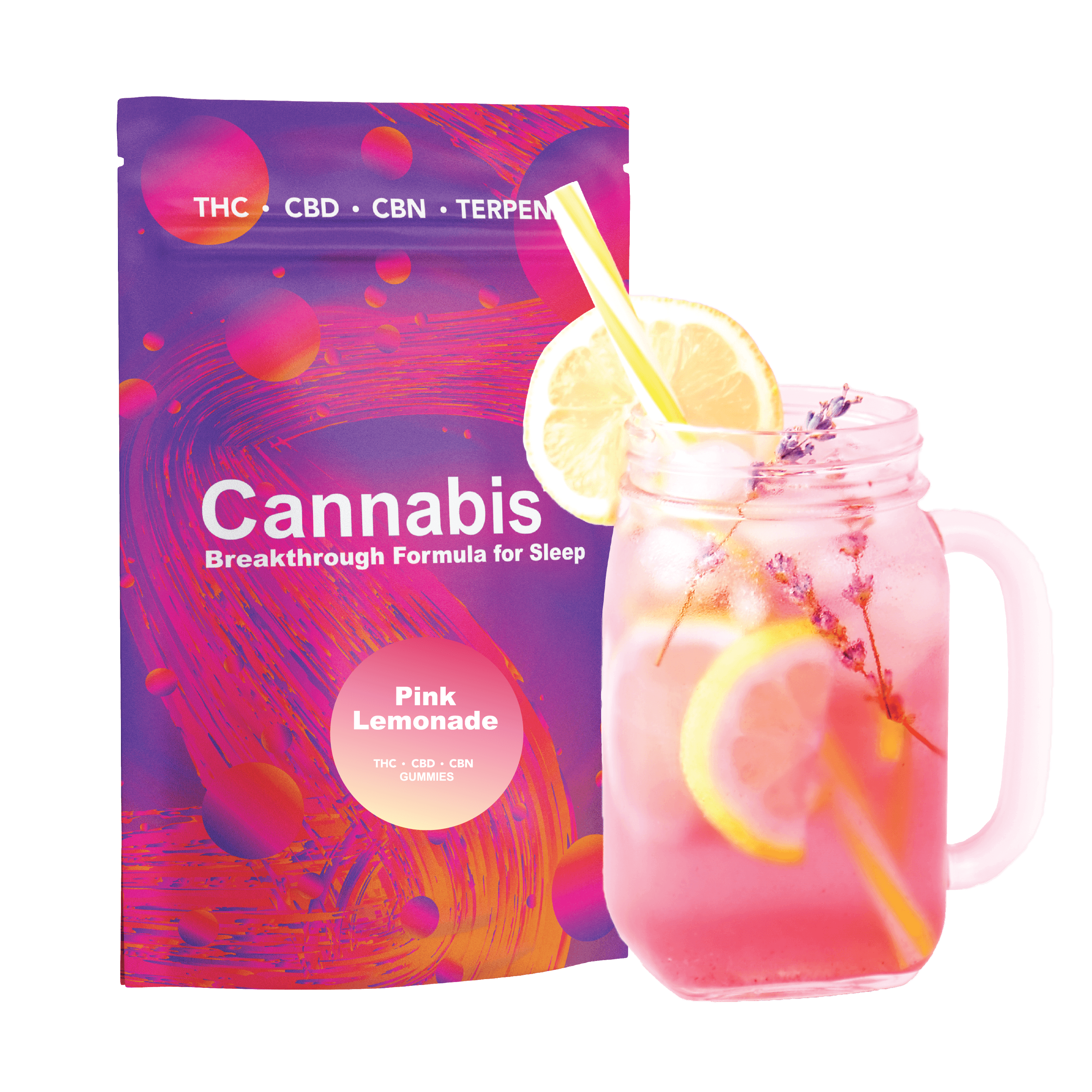 Product: Choice Cannabis PM | Pink Lemonade | Infused Gummies | 50mg THC:CBD:CBN