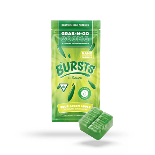 Sauce - 200mg Live Resin Gummies - Sour Green Apple