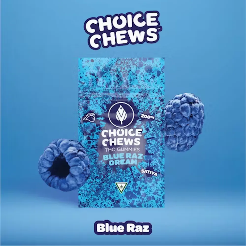 Product Blue Raz Sativa Gummies | Edibles | 100mg