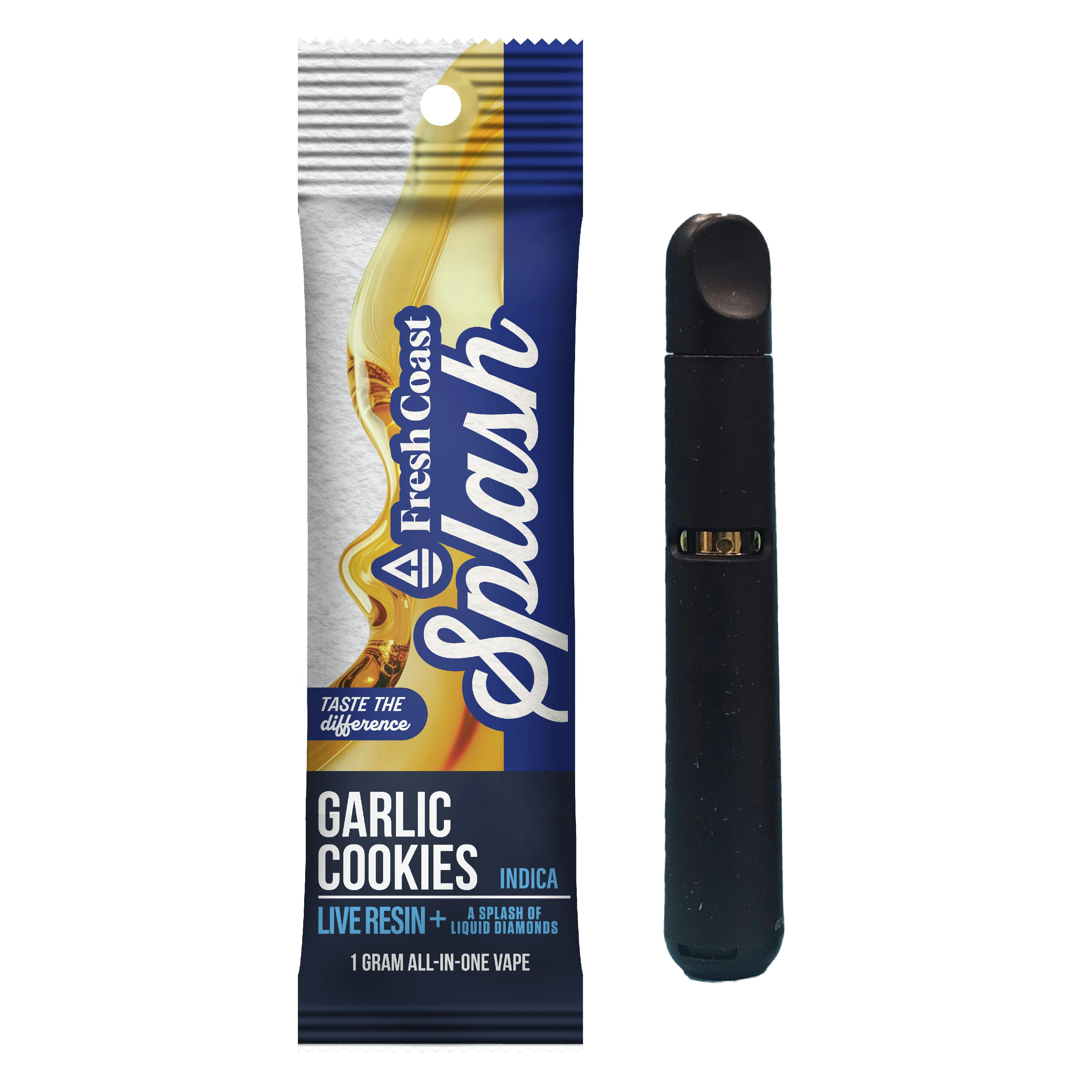 Product: SPLASH | Live Resin Disposable - 1g - Garlic Cookies
