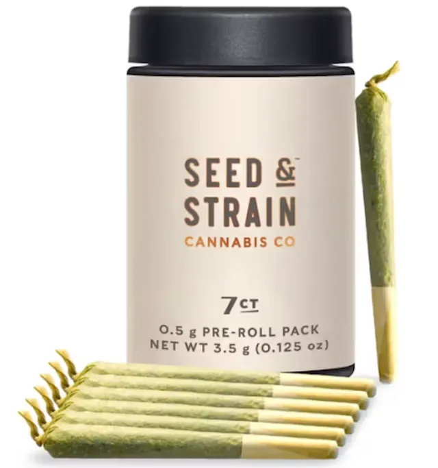 Seed & Strain Pre-Roll Pack Sun Cake 7pk/3.5g (indica hybrid, packs)
