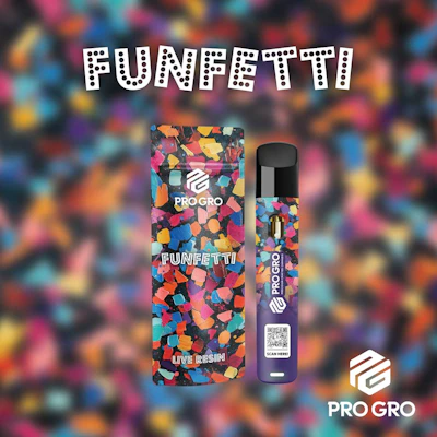 Funfetti 1g Live Resin Disposable - DISPOSABLES by Pro Gro at King of Budz