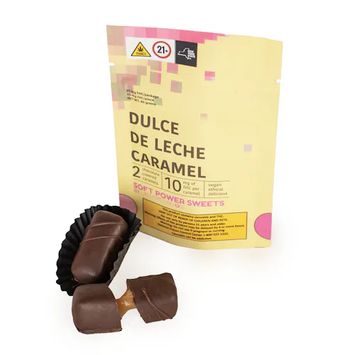 Soft Power Sweets | Dulce De Leche Chocolate Caramel | Hybrid | Edible | 2Pk-2