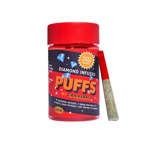 Cannabals Super Lemon Haze - Diamond Infused Pre Rolls - - 7pk