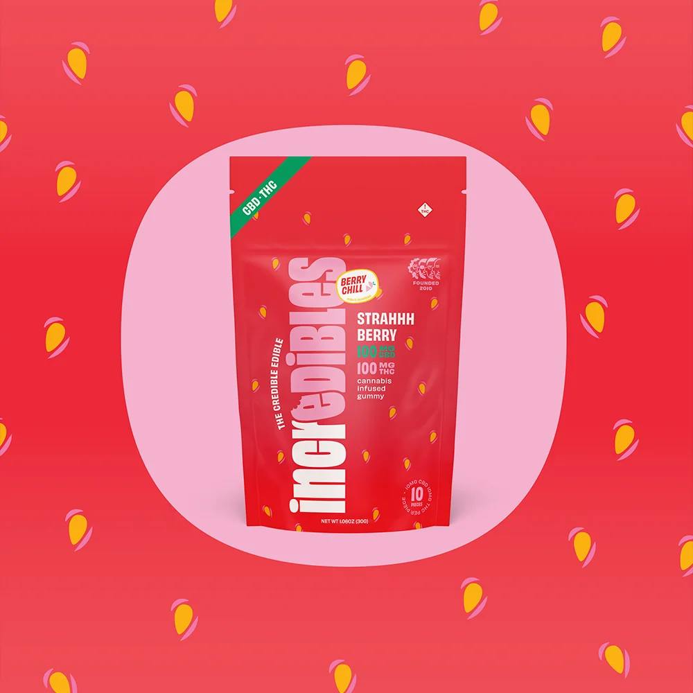Incredibles | Strahhh Berry | 1:1 THC:CBD | 10ct | 100mg