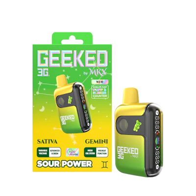 Geeked By MKX - 3g Disposable - Sour Power - Sativa