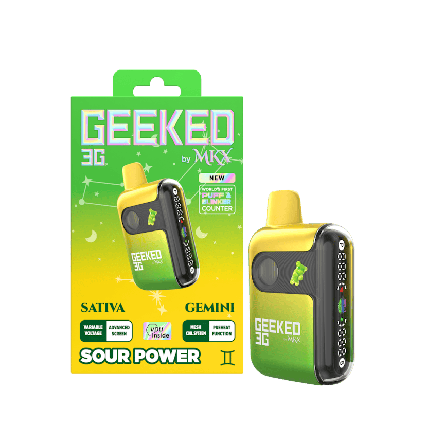 Geeked By MKX - 3g Disposable - Sour Power - Sativa