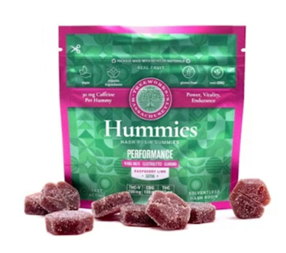 Photo of Hummies 1:1:1 Performance Hash Rosin Gummies 100mg 20pk (THC:CBG:THCV) – Raspberry Lime