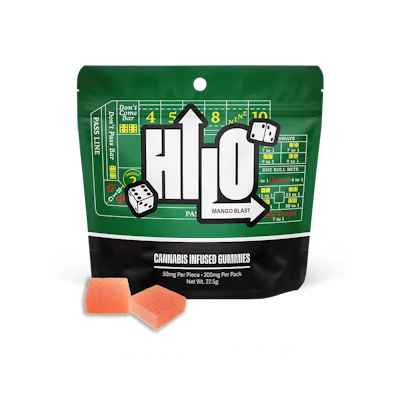 Hi-Lo - 200mg Live Resin Gummies - Mango Blast - EDIBLES by HILO at King of Budz