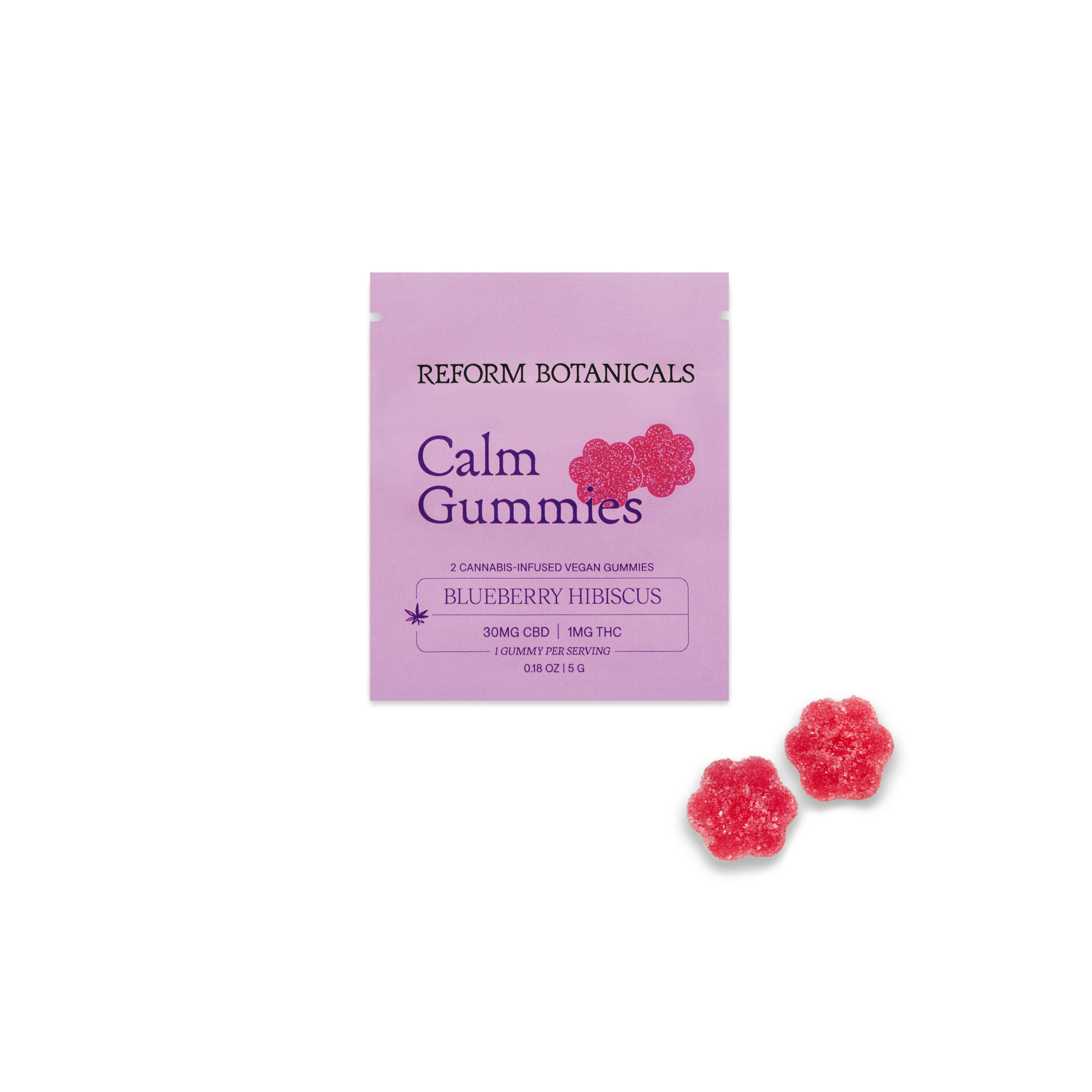 Reform Botanicals | Blueberry Hibiscus (CALM) | CBD Gummies | 2pk