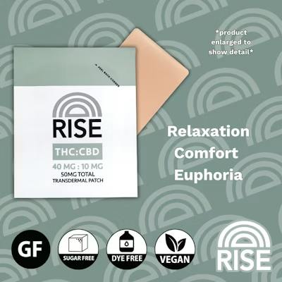 RISE - Transdermal Patch - CBD/THC - 40mg/10mg