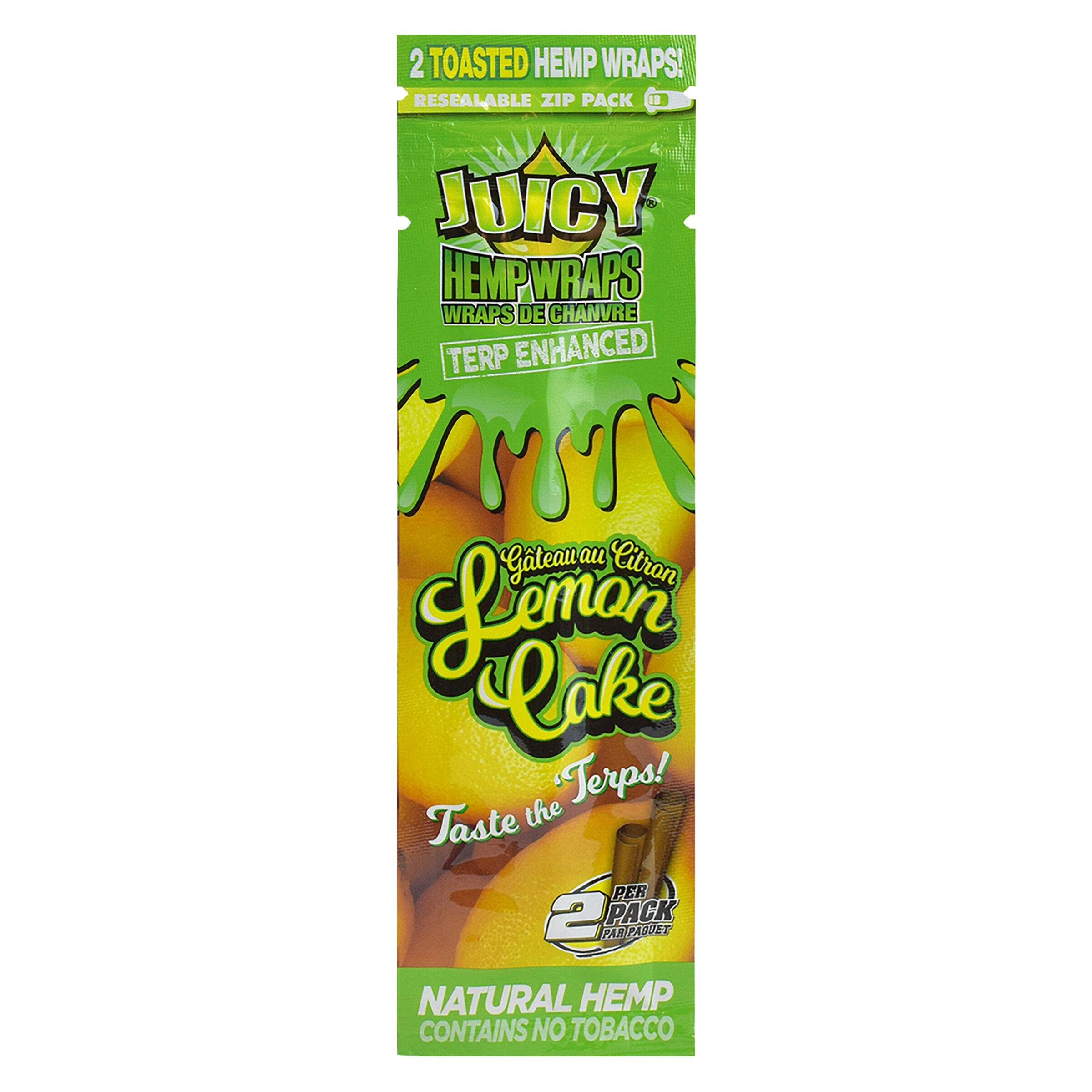 Juicy Hemp Wraps - Terp Enhanced - 2pk - Lemon Cake