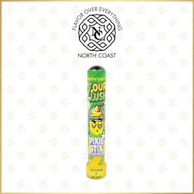 North Coast x Herb Wealth x Black Label - 1.5g Hash Joint Pixie Stix Tier 1 - Zour Zlush