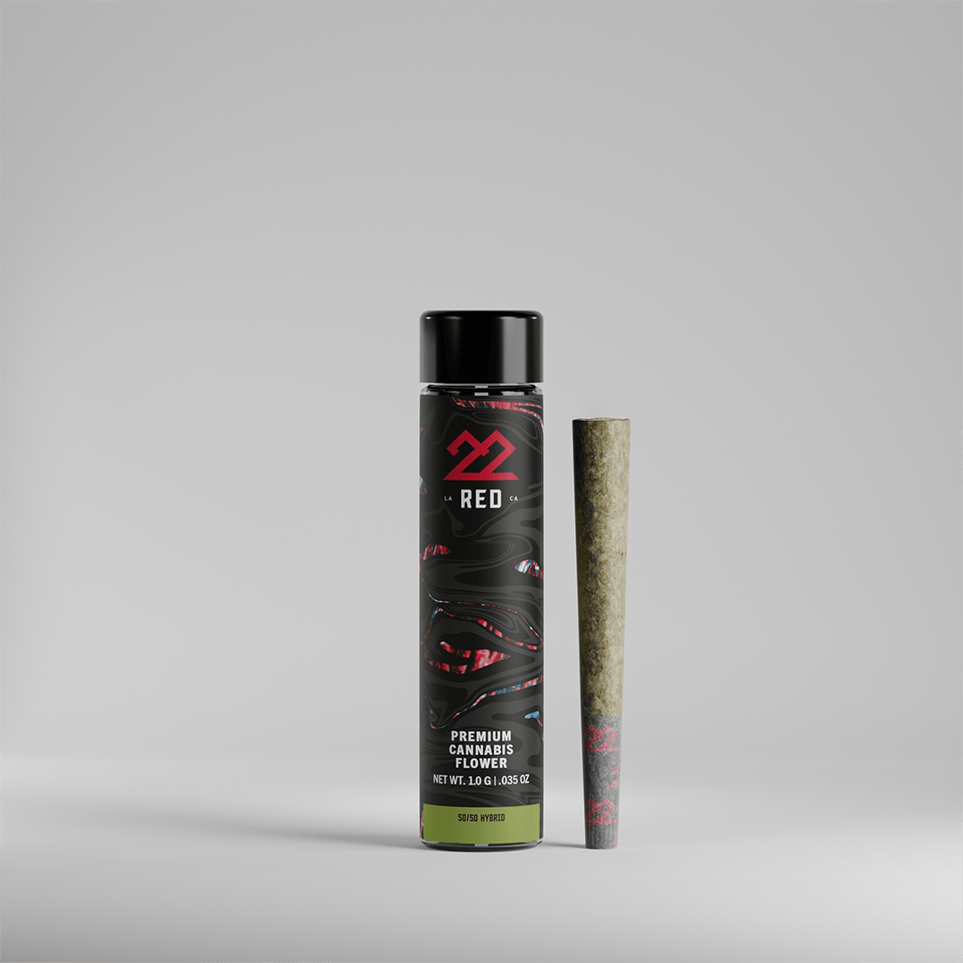 22Red 1g Pre-Roll - Ego Checker Rolled