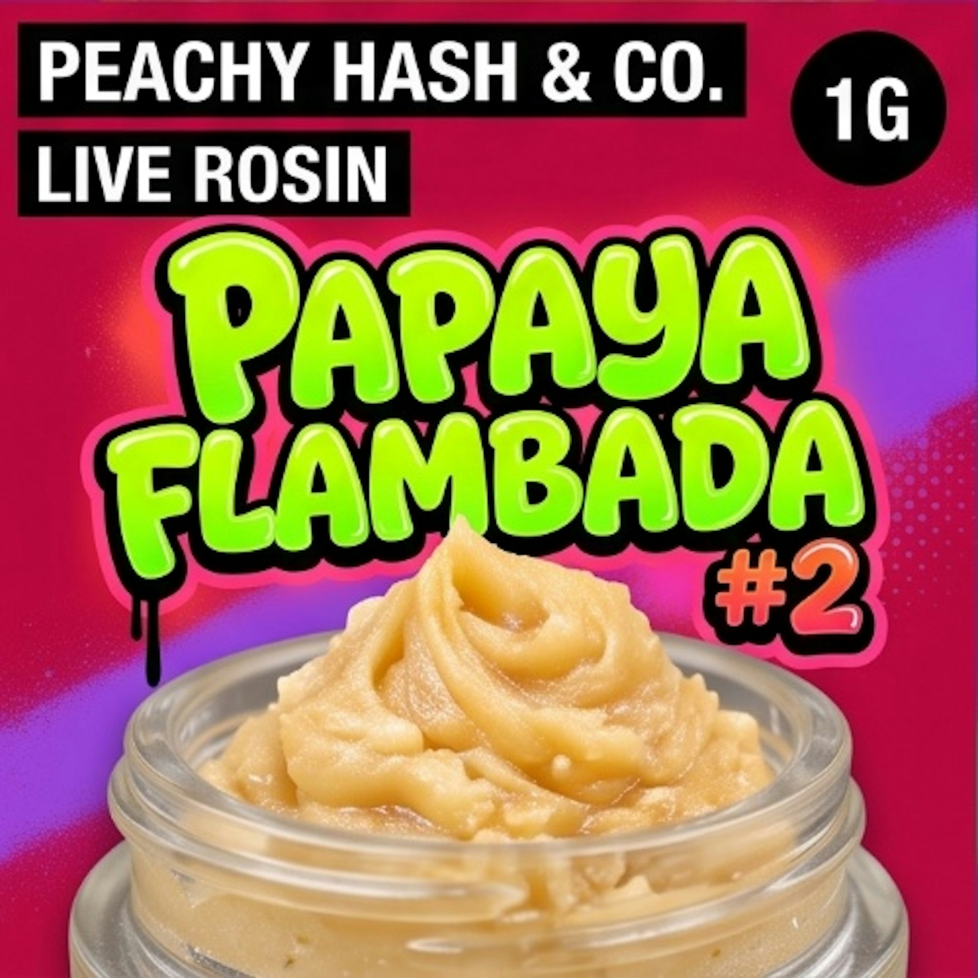 Peachy Hash & Co. - Papaya Flambada #2 Live Rosin