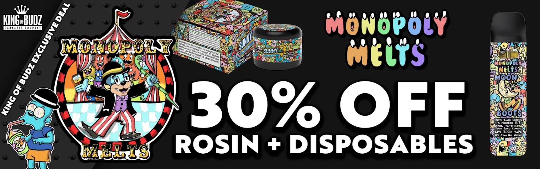 Monopoly Melts - Rosin / Disposables - 30 Percent OFF