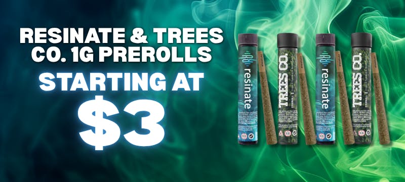 Resinate & Trees Co. 1G Prerolls Starting at $3!
