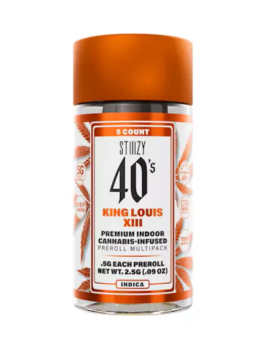 Stiiizy King Louis Xlll 5pk Infused Prerolls Rec-active
