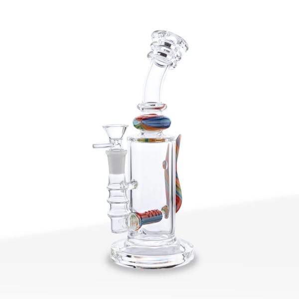 9" Water Pipe - Inline w/Horn - Assorted Colors