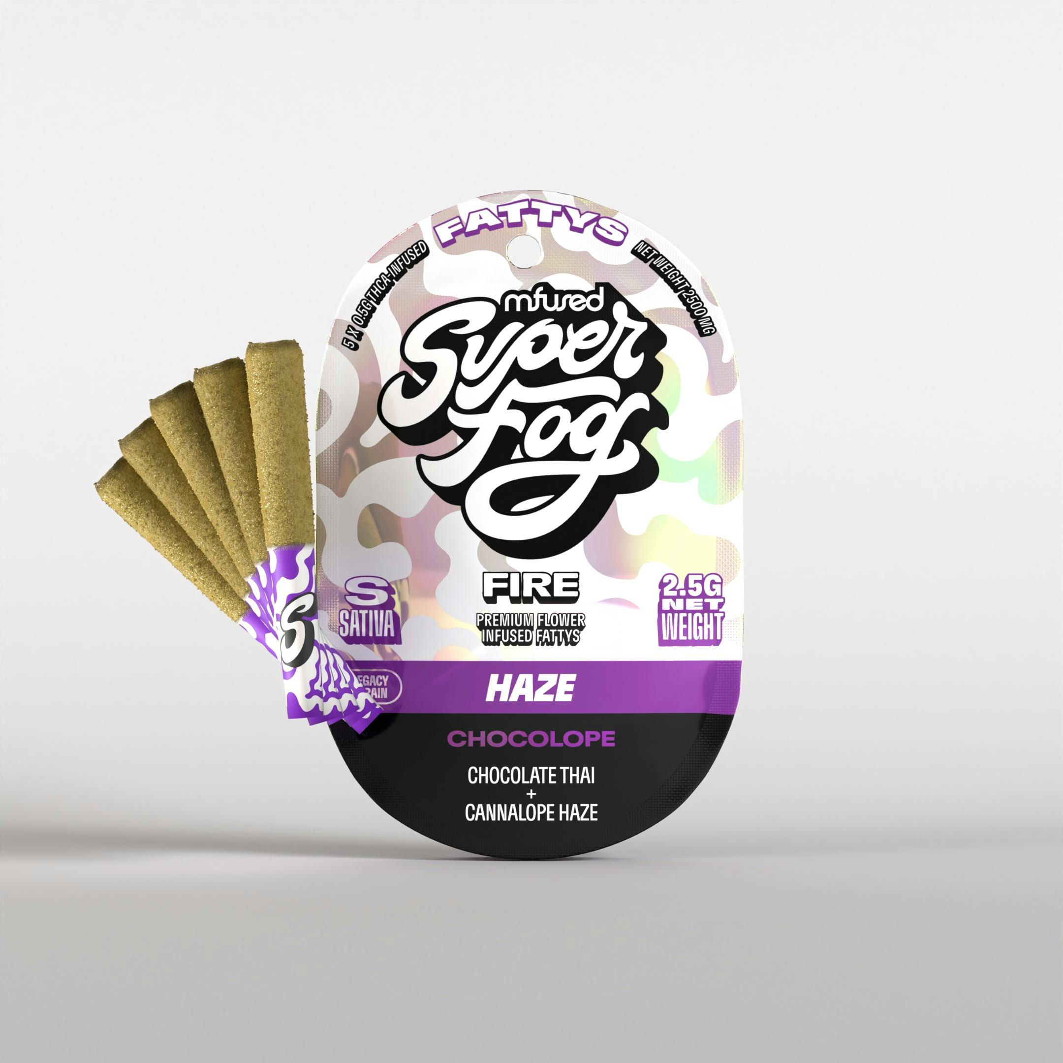 Mfused SuperFog Fire 2.5g Infused Pre-Roll 5pk - Chocolope