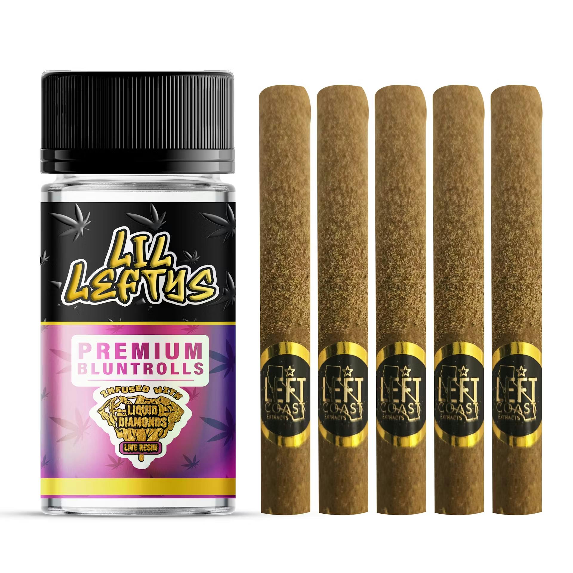 Left Coast Monster Cookies 5pk 6.5g Infused Blunts